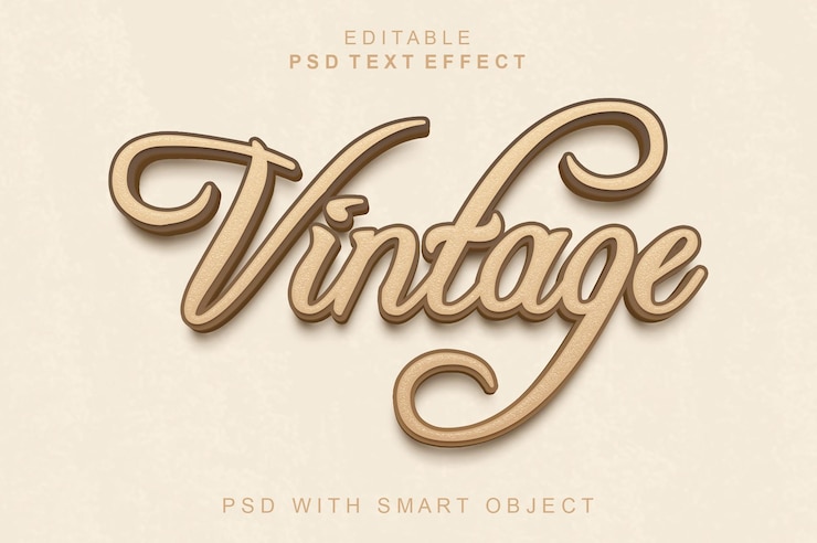 PSD vintage tekst-effect stijl