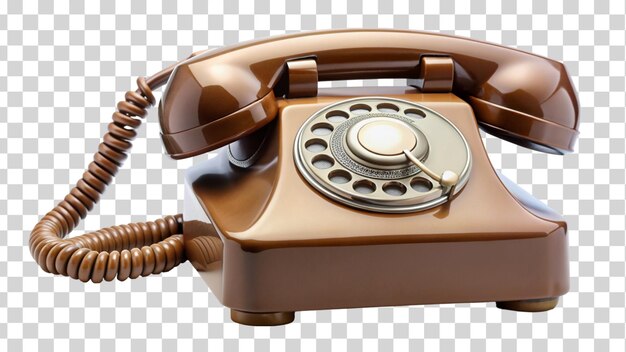 PSD vintage telephone isolated on transparent background