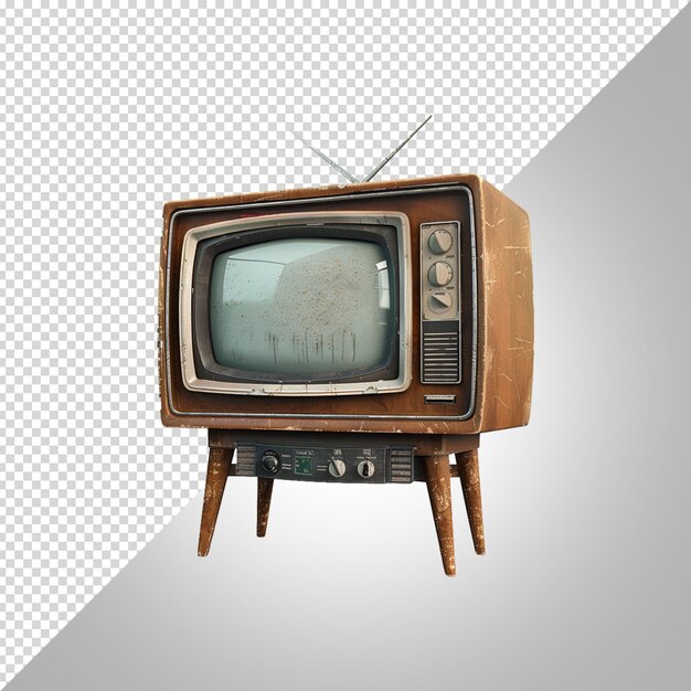 PSD vintage television isolated