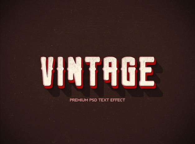 PSD effetto tex vintage e stile classico