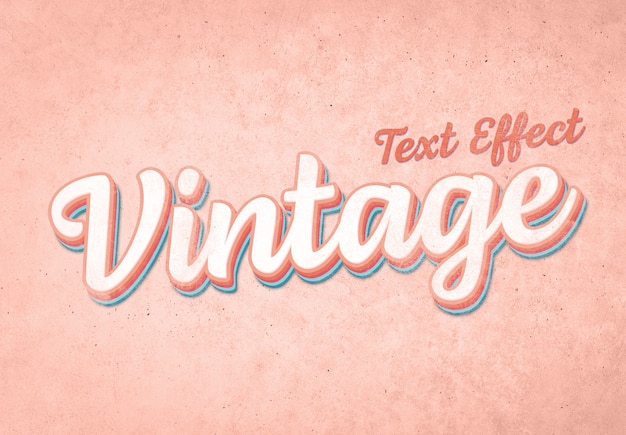 PSD vintage text effect mockup