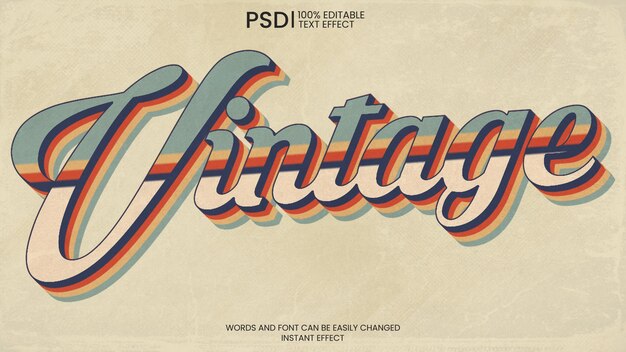 PSD vintage text effect