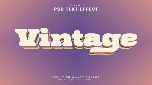 PSD vintage text effect