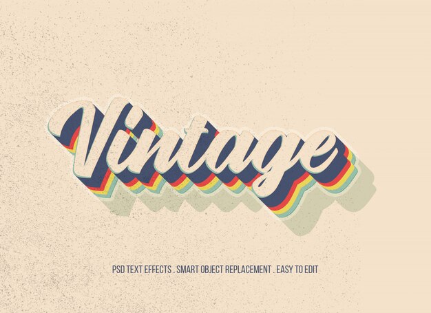 PSD vintage text effect