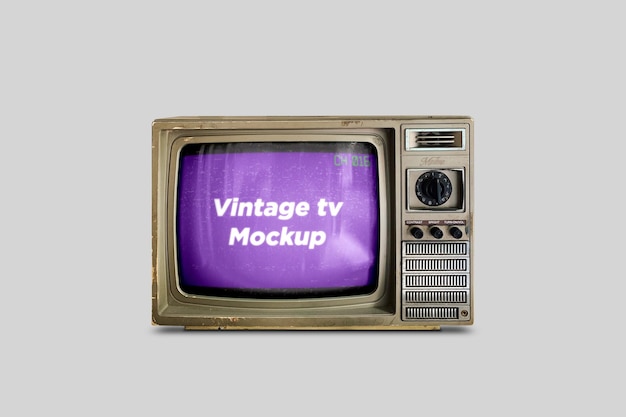 PSD vintage tv mockup