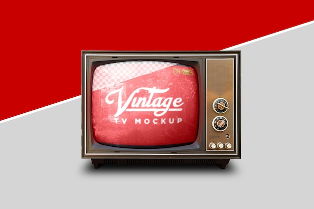 Vintage tv mockup