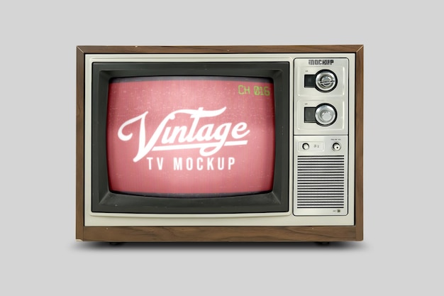 PSD vintage tv mockup