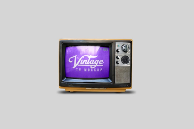 PSD vintage tv mockup