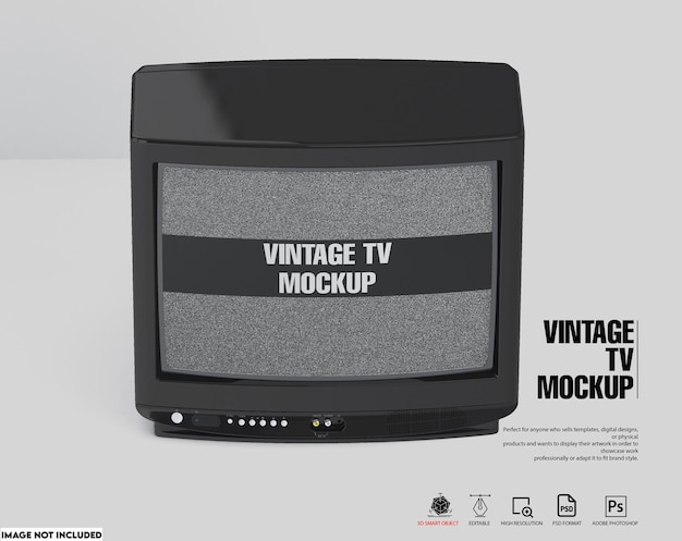 PSD vintage tv mockup