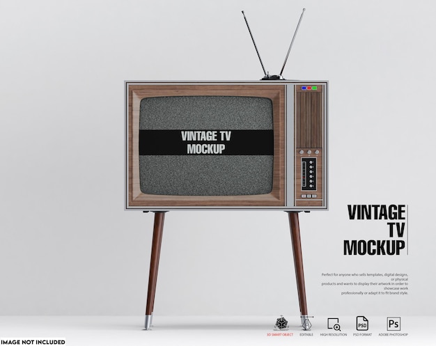 PSD vintage tv mockup