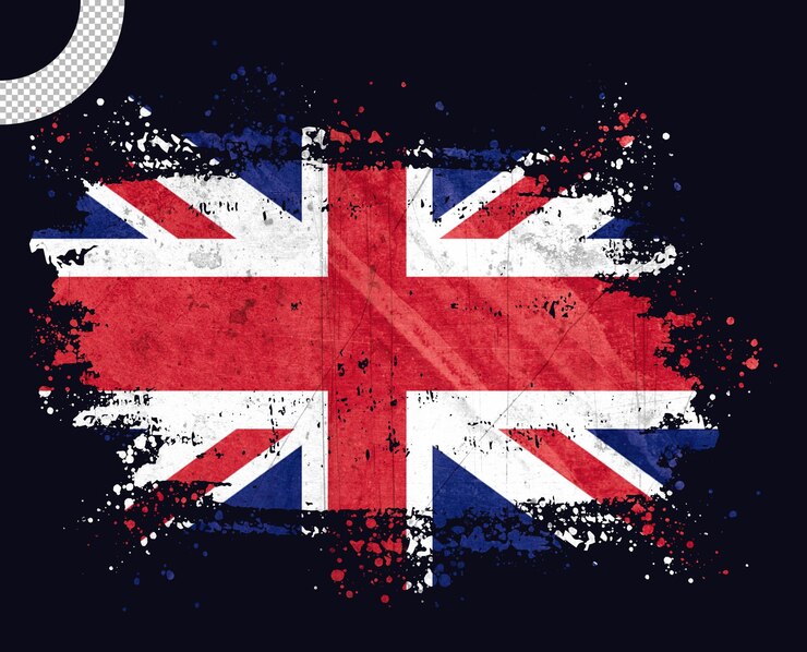 PSD ブラシストロークでヴィンテージイギリス国旗