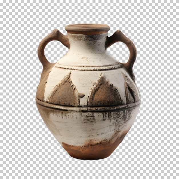 PSD vintage vase isolated on transparent background