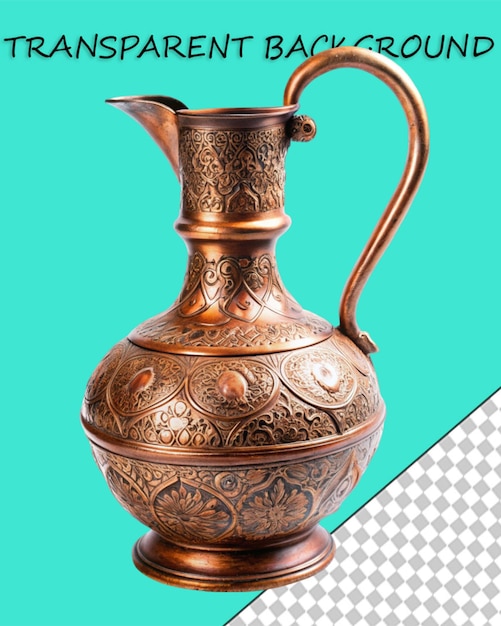 PSD vintage vase isolated on transparent background