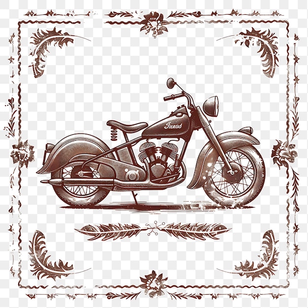 PSD vintage vehicle stamp collection outline art en monochrome frame designs voor tshirt clipart design