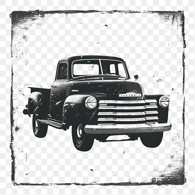 PSD vintage vehicle stamp collection outline art and monochrome frame designs for tshirt clipart design