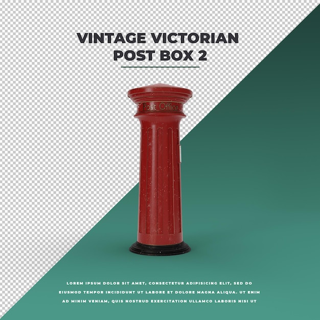 PSD vintage victorian post box