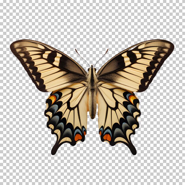 PSD vintage vlinder op transparante achtergrond