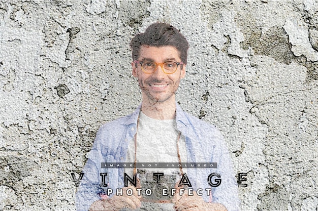 Addon per photoshop effetto psd muro vintage