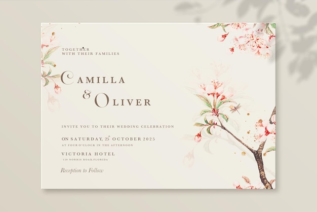 Vintage Wedding Invitation Template