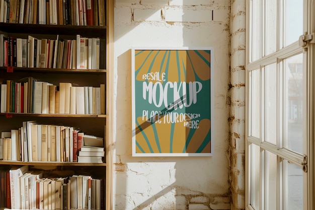 PSD vintage winkel frame ontwerp mockup