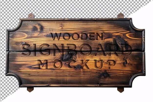 Vintage wooden signage mockup template