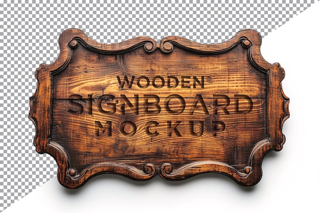 PSD vintage wooden signage mockup template