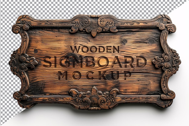 Modello di modellazione di segnaletica in legno vintage