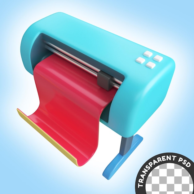 PSD vinyl cutting machine 3d illustration icon