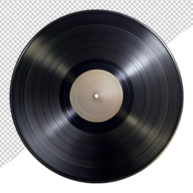 PSD vinyl disk on transparent background