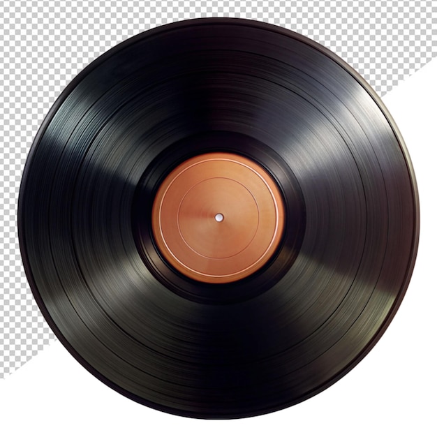 PSD vinyl disk on transparent background