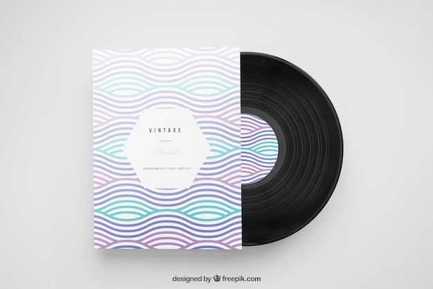 PSD vinyl mockup and flyer