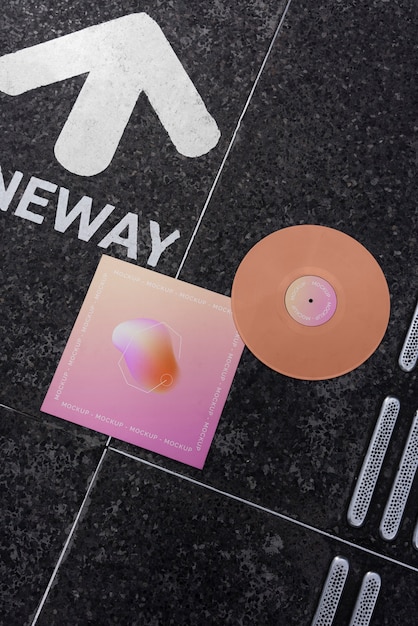 PSD vinyl packaging mockup design