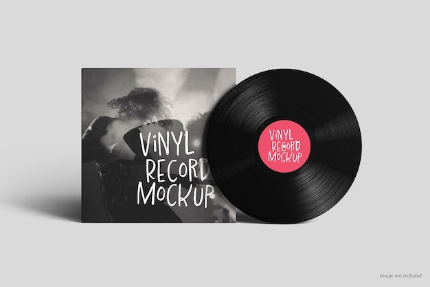 Vinyl record cover mockup