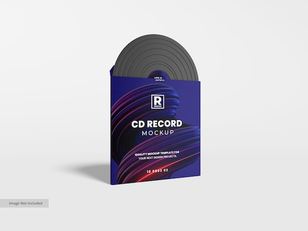 Vinyl record disk cover mockup