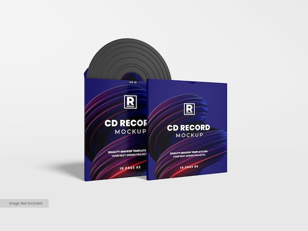 Vinyl Record Disk Cover Mockup