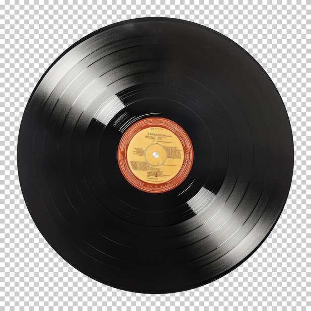 Vinyl record isolated on transparent background