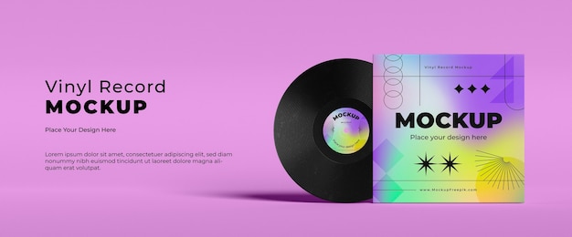 PSD vinyl record mock-up design