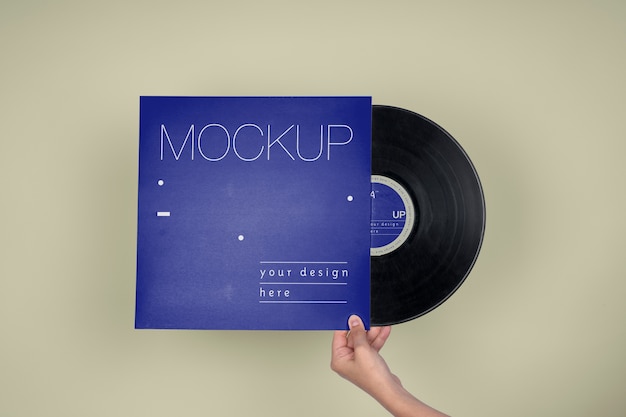 Vinyl record mockup design