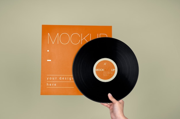 Vinyl record mockup design