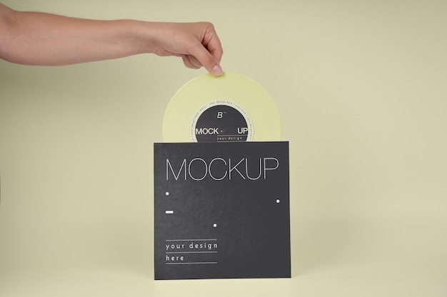 PSD vinyl record mockup design