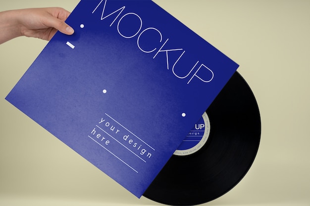 PSD vinyl record mockup design