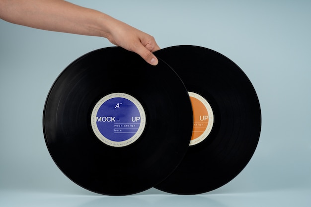Vinyl record mockup design