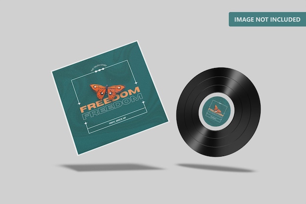 PSD vinyl record mockup series 4