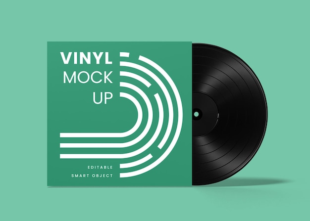 PSD vinyl record mockup