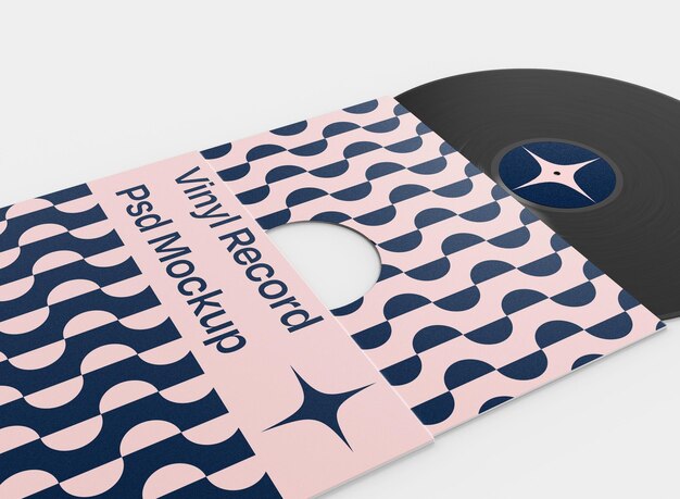 PSD vinyl record mockup