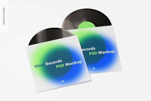 PSD vinyl records mockup