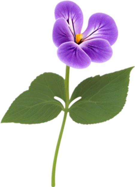 PSD clipart viola una carina icona di fiore viola