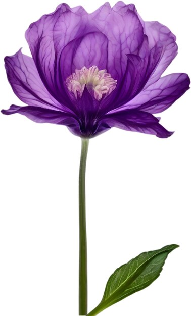 Fiore viola closeup fiore luminoso di colore viola traslucido