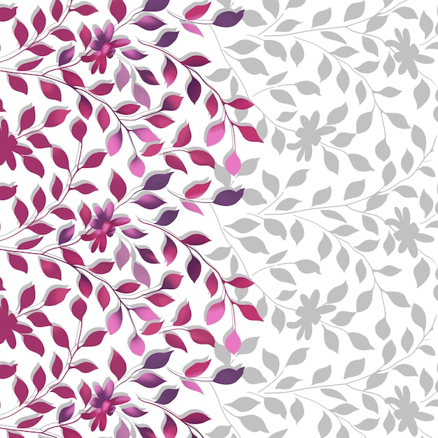 PSD violet foliage spring vector white panoramic background brochure