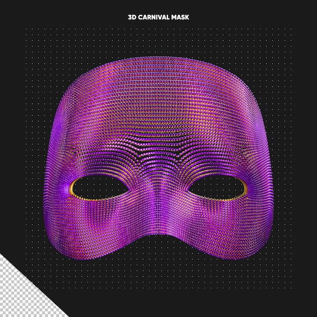 PSD violet sequin front carnival mask